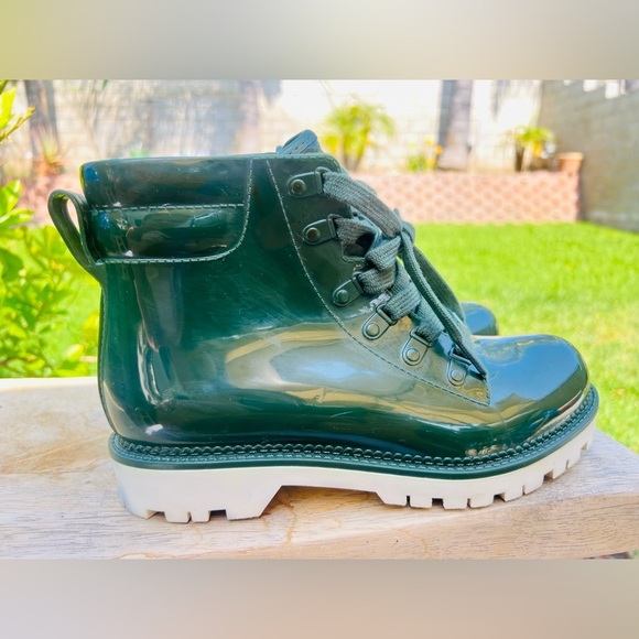 Circus by Sam Edelman Women's Kascade Rain Boot Hunter Green Shiny size 7 - Picture 5 of 13